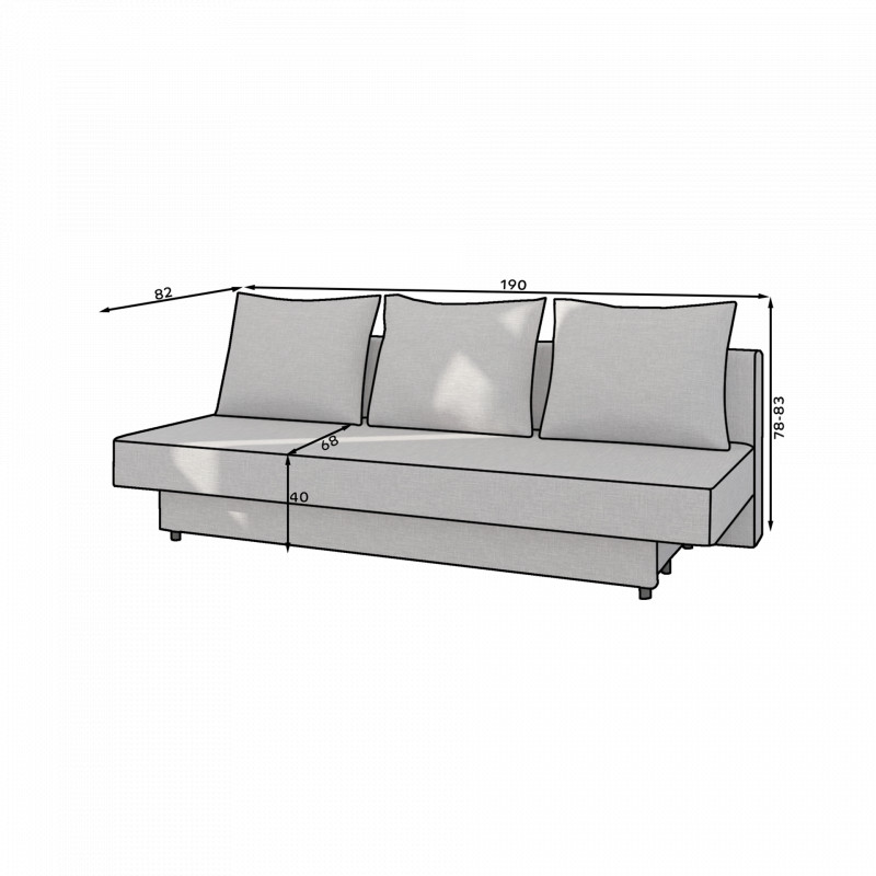 Sofa Amaza, juoda - 4