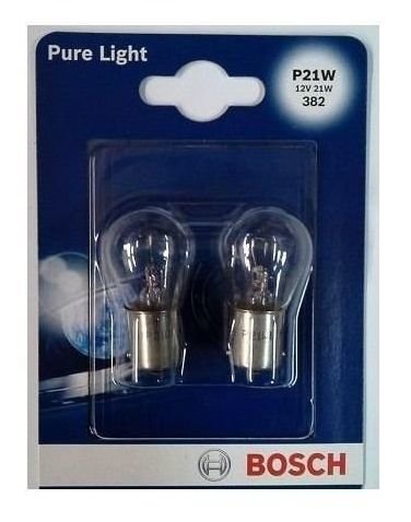 Automobilinės lemputės BOSCH Pure Light, P21W, BA15s, 21 W, 2 vnt.