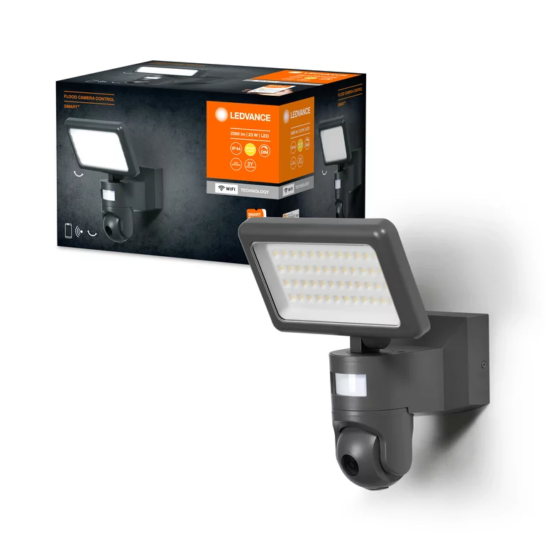 Išmanusis LED prožektorius LEDVANCE Smart+Wifi Flood, su kamera ir mikrofonu, IP44, 23W,3000K,2000lm - 3