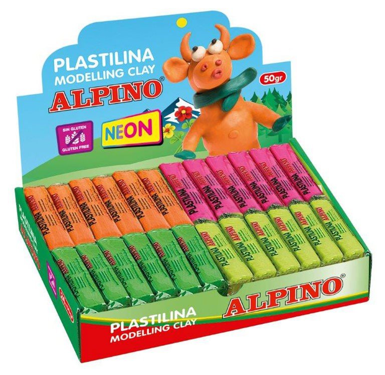 Plastilinas ALPINO NEON 6x4 spalvų x 50 g
