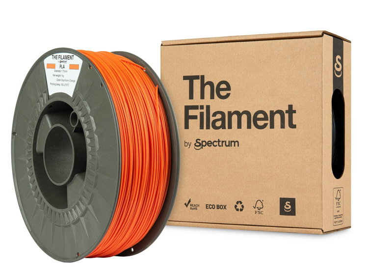 3D plastikas SPECTRUM PLA MACHINERY ORANGE, 1 kg, oranžinė sp.-0