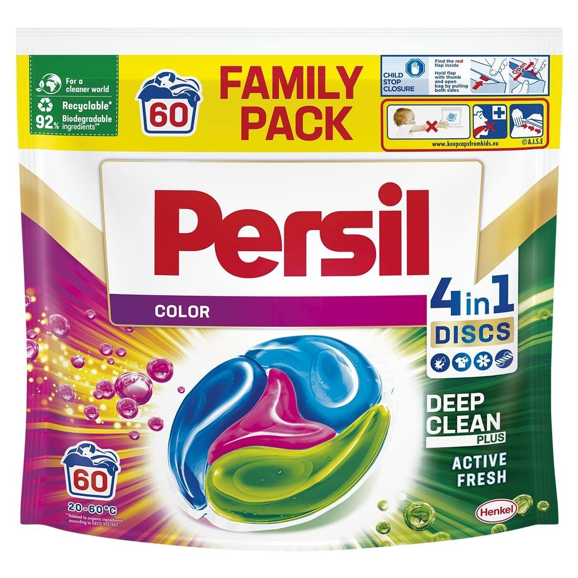 Skalbimo kapsulės PERSIL Discs Color Doy, 60 skalbimų