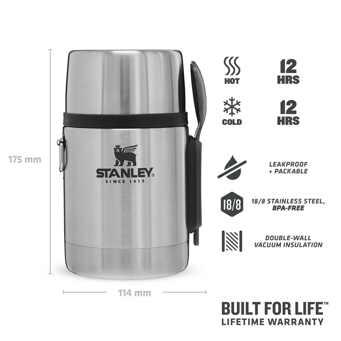 Nerūdijančio plieno maisto termosas STANLEY ADVENTURE, 0.53 l - 3