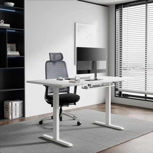 Reguliuojamo aukščio rašomasis stalas Up Up Bjorn L, 150x75 cm, balta - 4