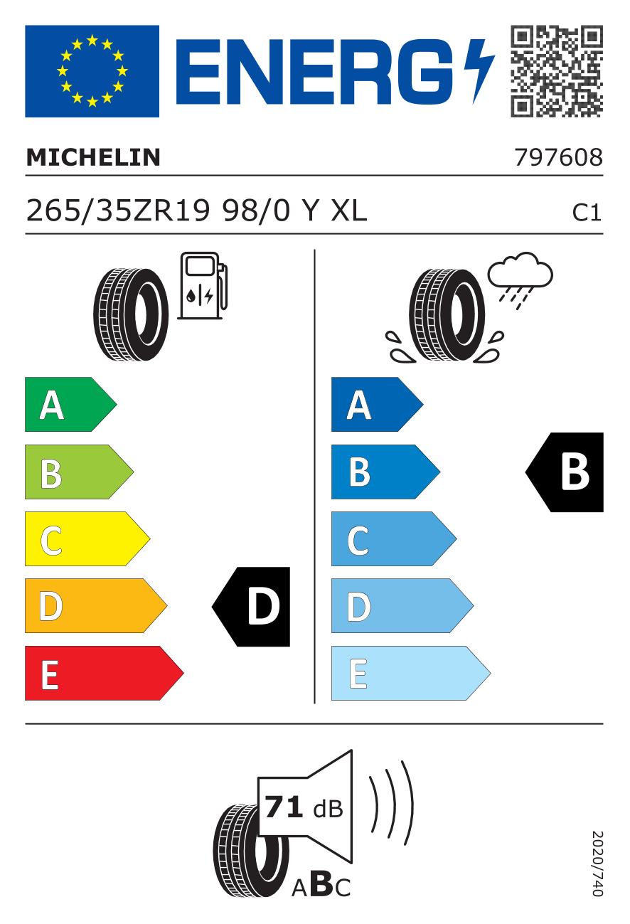 Michelin Pilot Super Sport 265/35 R19 98 Y - 2