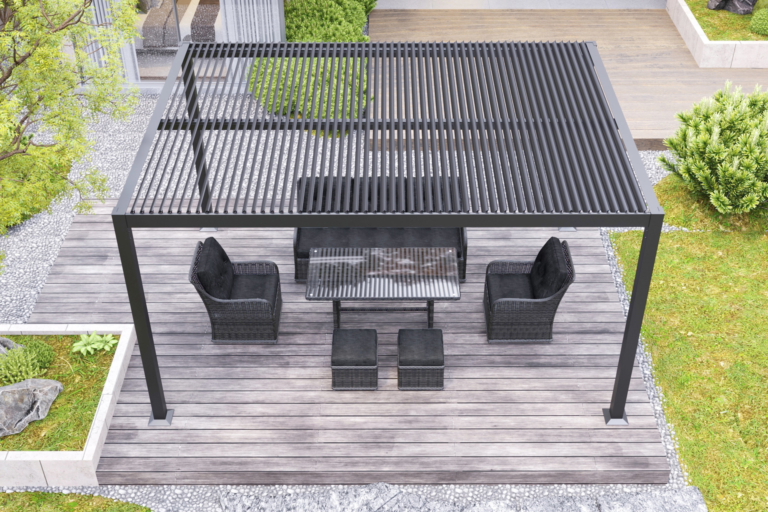 Sodo pavėsinė Pergola Bermeo, 400 x 400 cm - 4