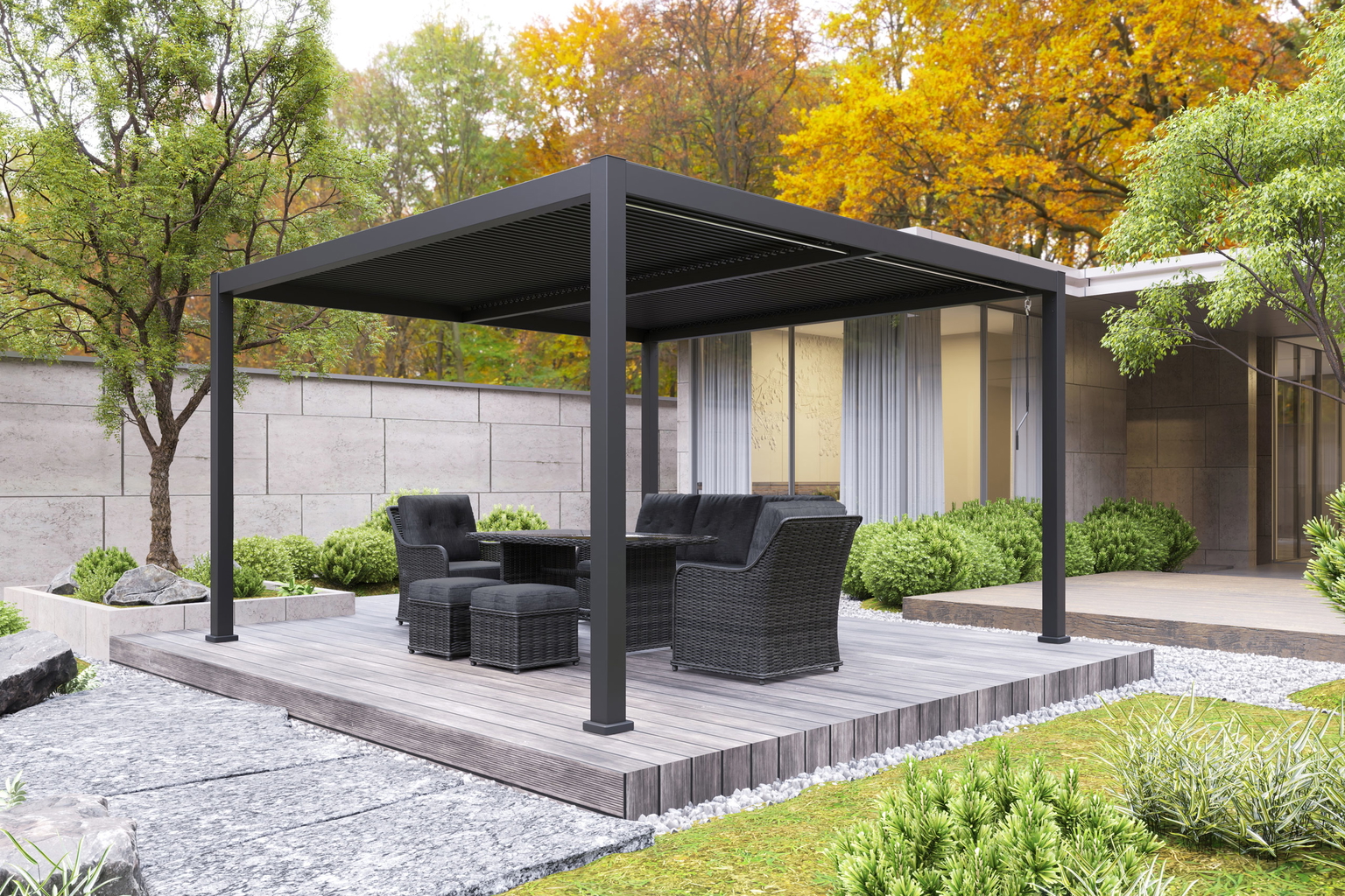 Sodo pavėsinė Pergola Bermeo, 400 x 400 cm - 3