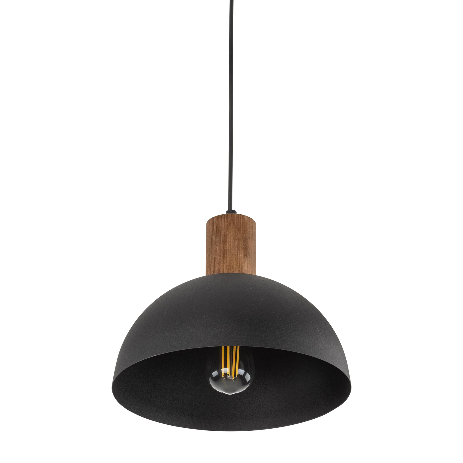 Pakabinamas šviestuvas TK LIGHTING OSLO BLACK 1, 1xE27, LED Max 15W-1