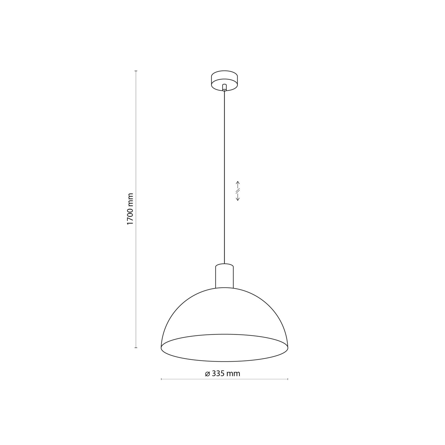 Pakabinamas šviestuvas TK LIGHTING OSLO BLACK 1, 1xE27, LED Max 15W - 4