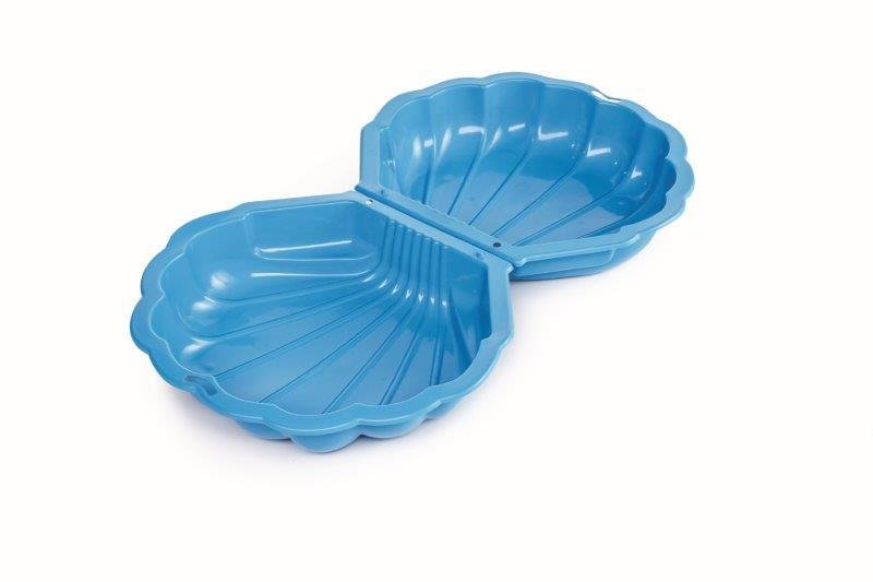 Smėlio dėžė - baseinas (2 dalys) kriauklės formos, plastikinė, mėlynos sp., 102 x 88 x 20 cm - 1