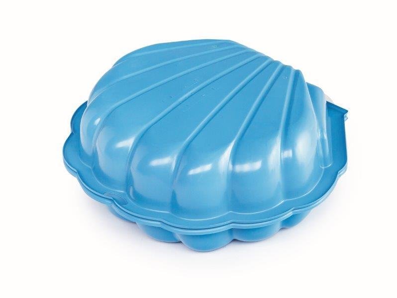 Smėlio dėžė - baseinas (2 dalys) kriauklės formos, plastikinė, mėlynos sp., 102 x 88 x 20 cm - 2