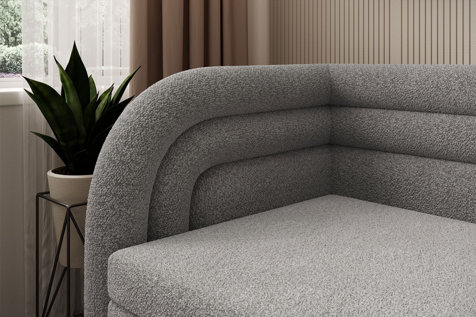 Sofa Fabillo K,  šviesiai pilka - 8