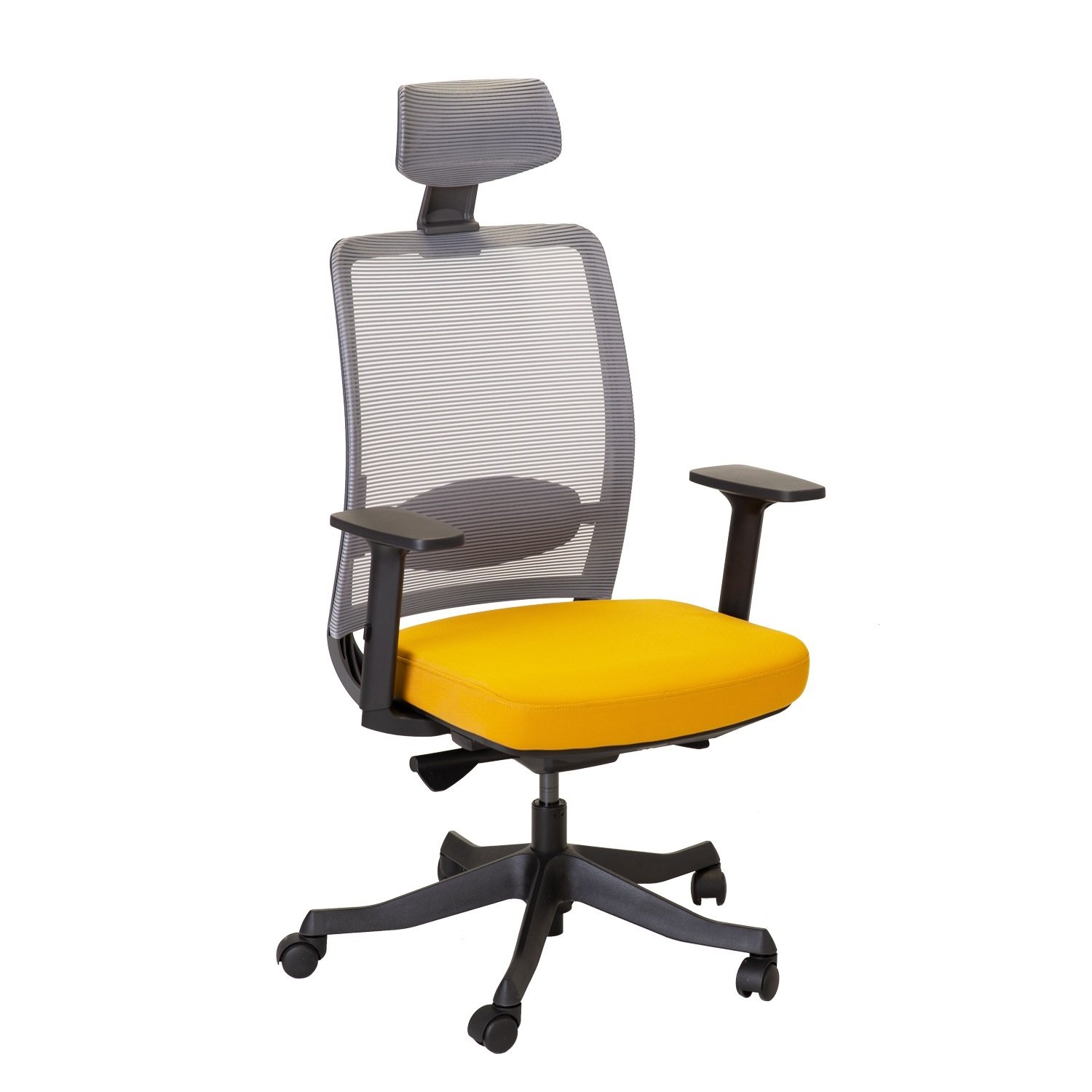 Biuro kėdė ANGGUN, 70x70xH116-130,5 cm, geltona - 1