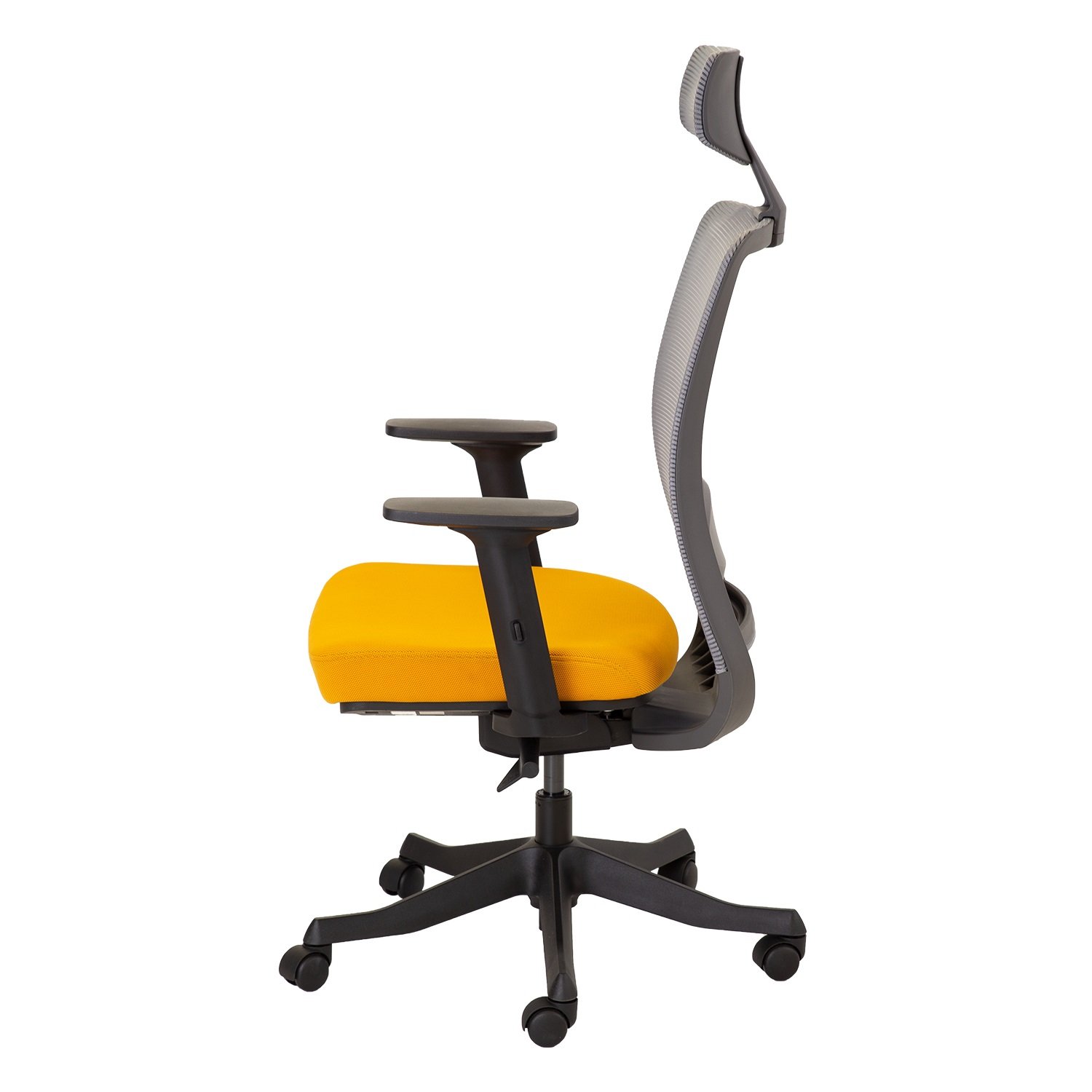 Biuro kėdė ANGGUN, 70x70xH116-130,5 cm, geltona - 2