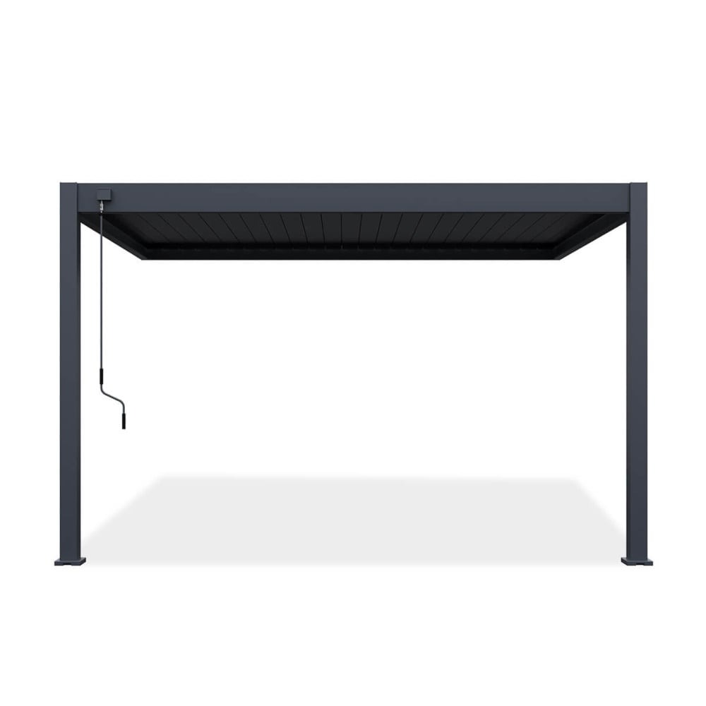 Pavėsinė Pergola ELEGANCE WALL 300x400x256 cm, Anthracite, montuojama prie sienos - 5