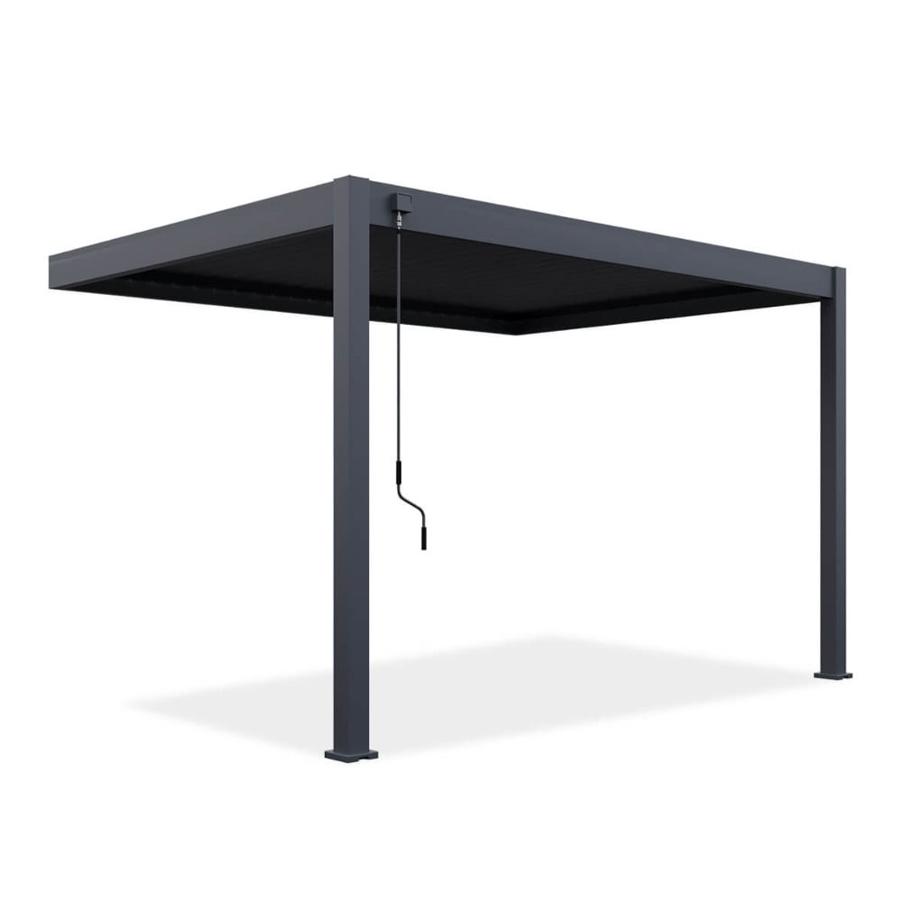 Pavėsinė Pergola ELEGANCE WALL 300x400x256 cm, Anthracite, montuojama prie sienos-0