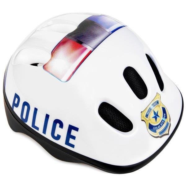 Šalmas POLICE, baltos spalvos, galvos apimtis 49 - 56 cm