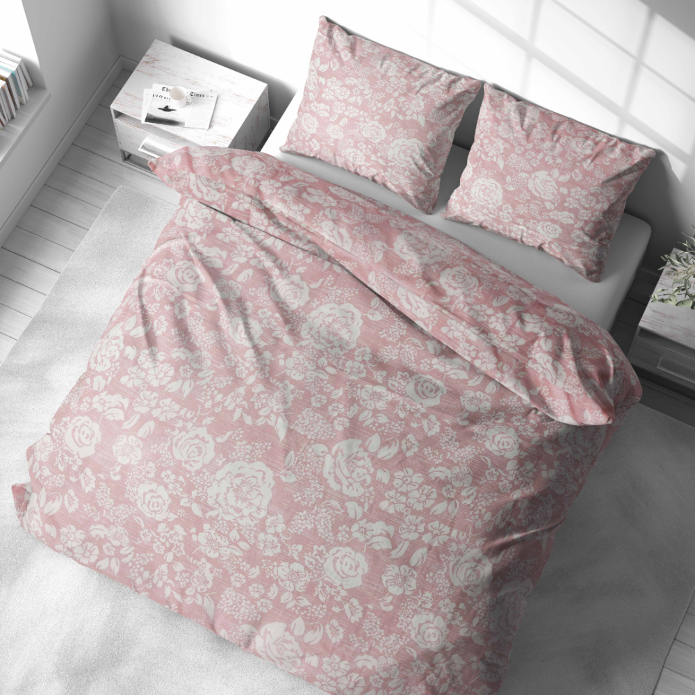 Patalynės komplektas SAVAS HOME PROVANCE CORAL, 140 x 200 cm, 50 x70 cm, 100% mikropluošto-0