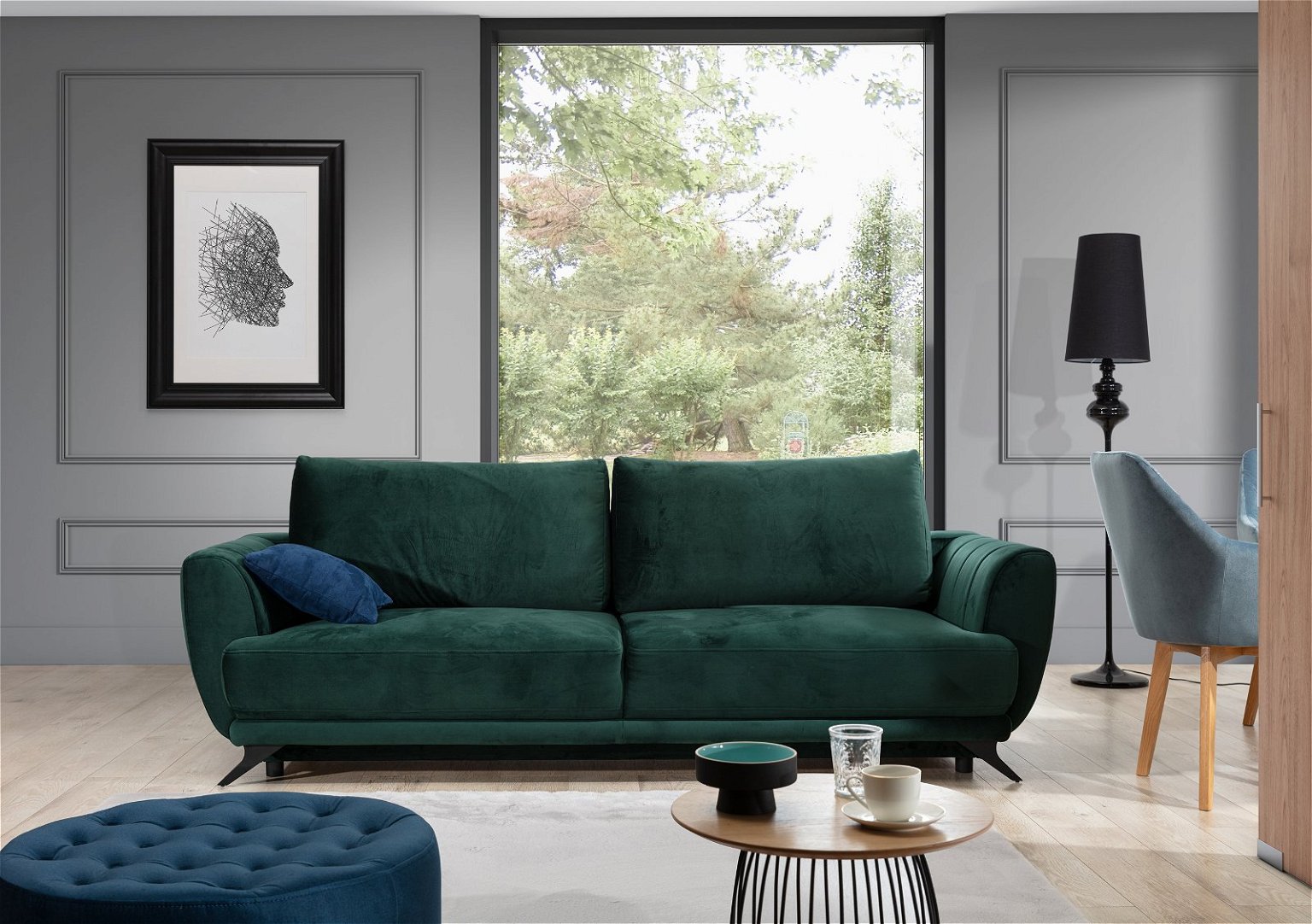 Sofa Megis, tamsiai žalia
