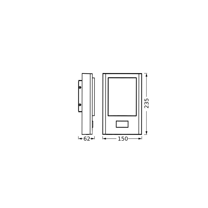 Sieninis LED lauko šviestuvas LEDVANCE ENDURA ENTRANCE S, IP44, 3000K,13W,1650lm,su judesio davikliu - 4