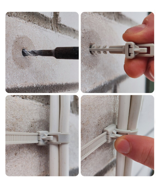 Kaištis su daugkartiniu užtraukiamu dirželiu BALTPLAST, Ø6x200mm/20 vnt., pilkos sp. - 3