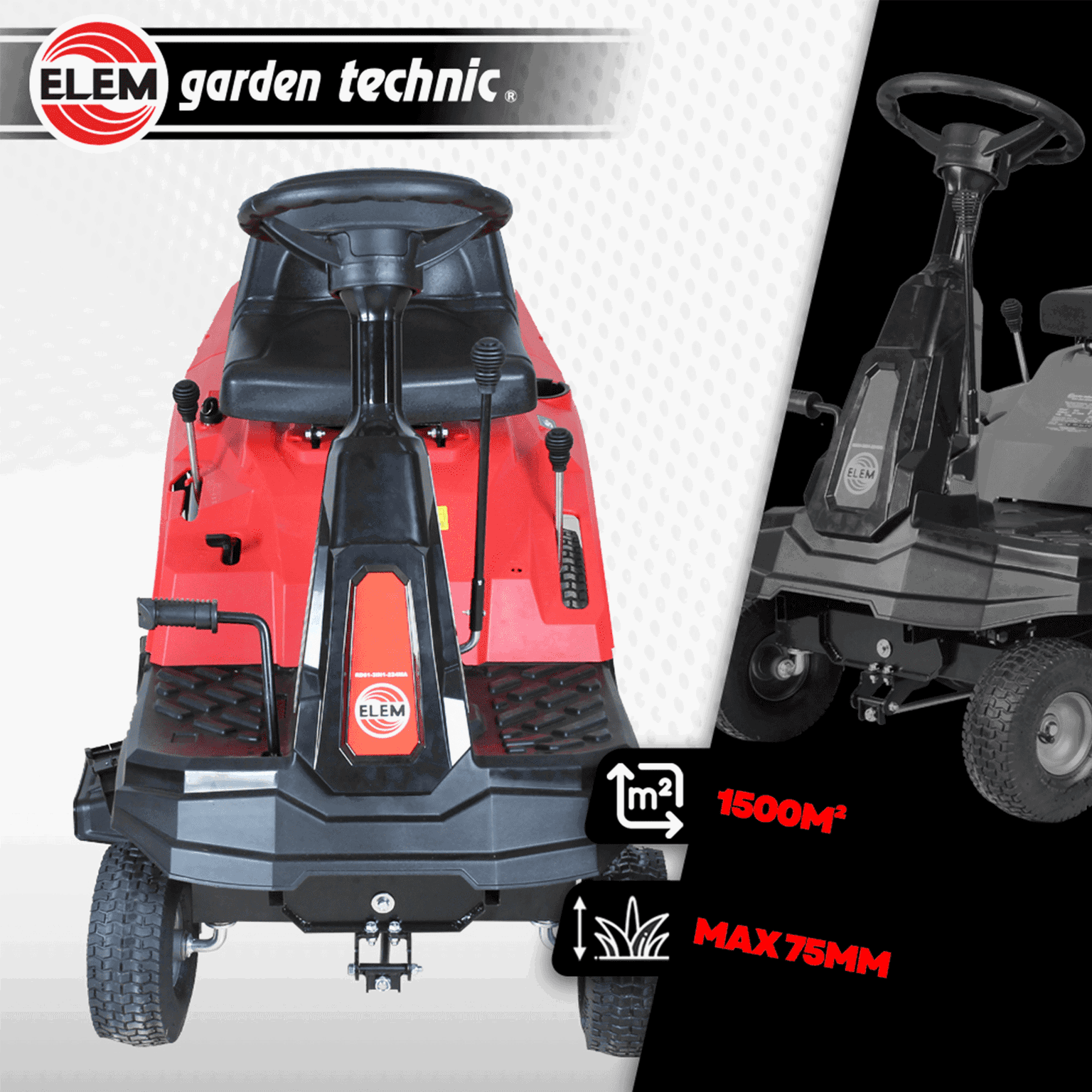 Vejos pjovimo traktorius Elem Garden Technic 61 cm, 5 kW - 5