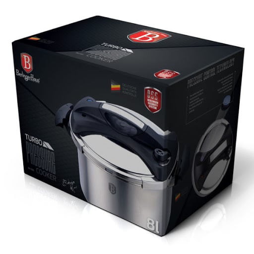 Nerūdijančio plieno greitpuodis BERLINGERHAUS TURBO, sidabrinės sp., 8 l-1