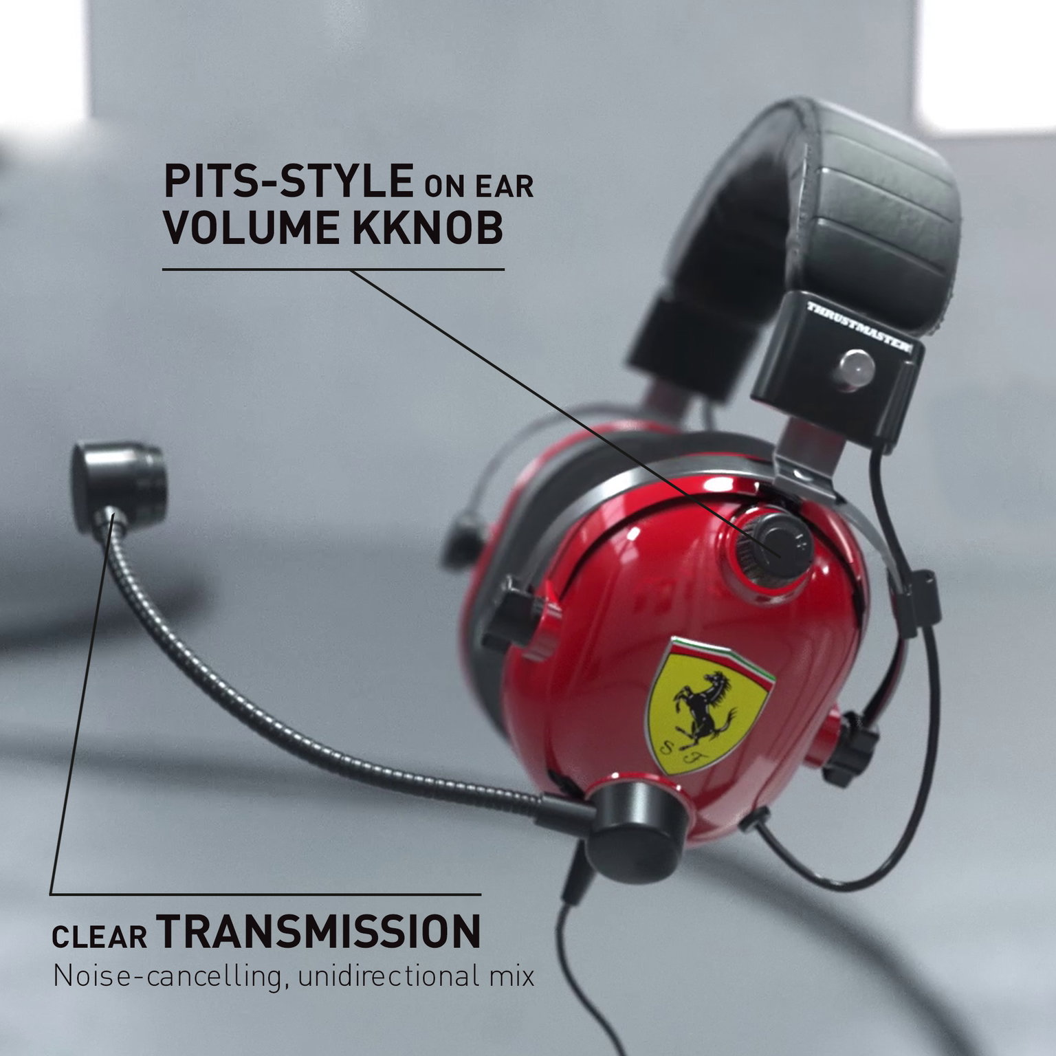 Laidinės ausinės Thrustmaster T.Racing Scuderia Ferrari, juoda/raudona - 6