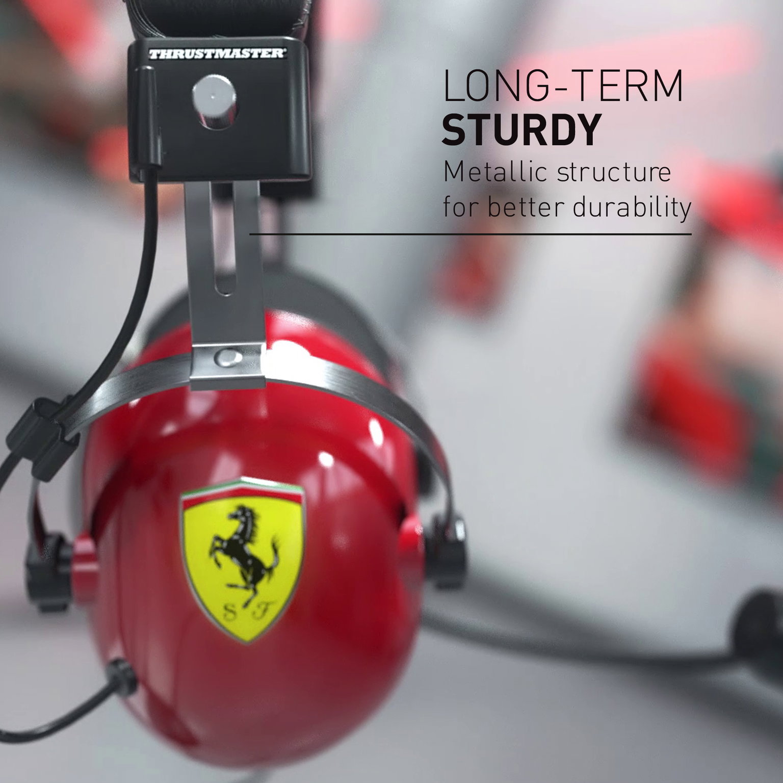 Laidinės ausinės Thrustmaster T.Racing Scuderia Ferrari, juoda/raudona - 5