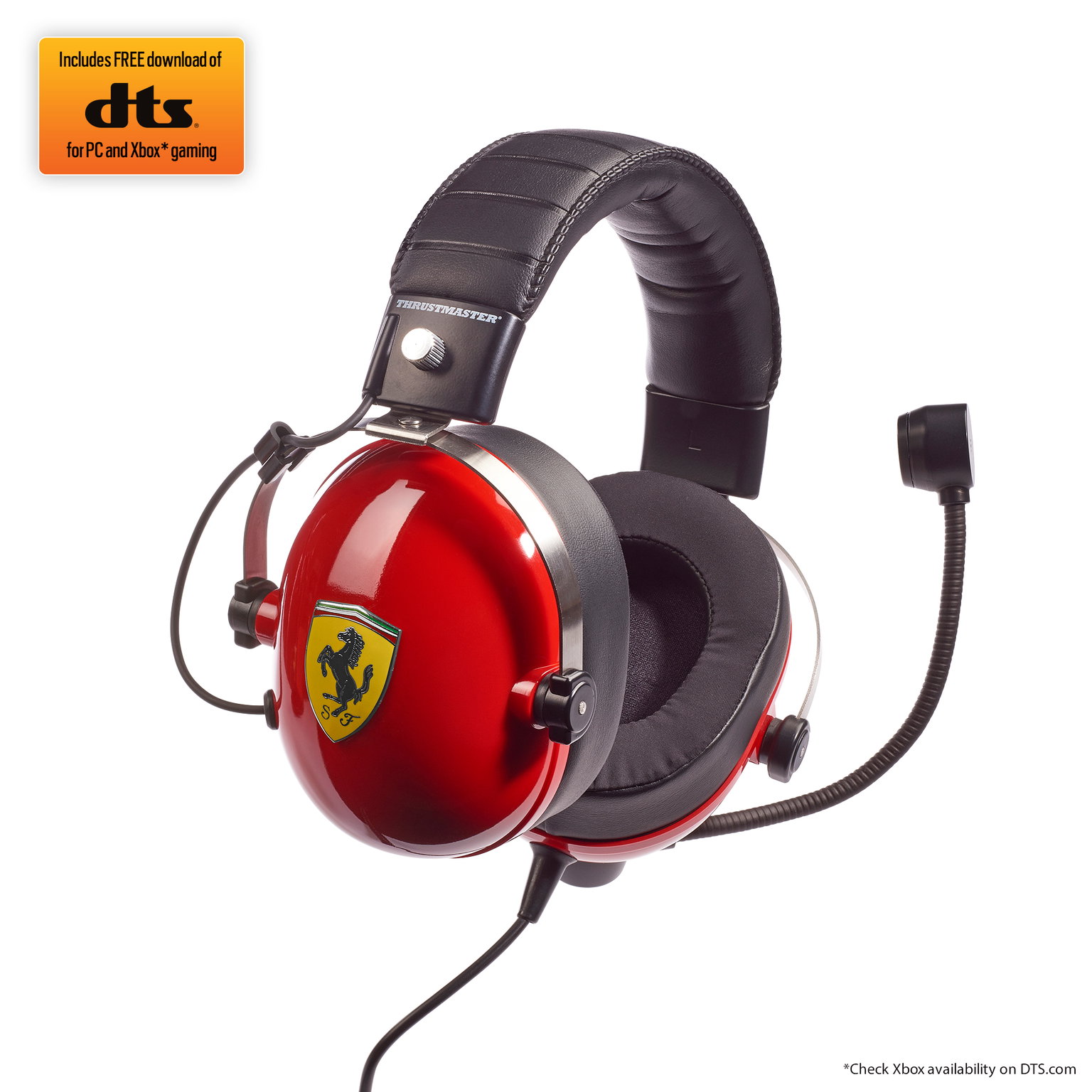 Laidinės ausinės Thrustmaster T.Racing Scuderia Ferrari, juoda/raudona-0