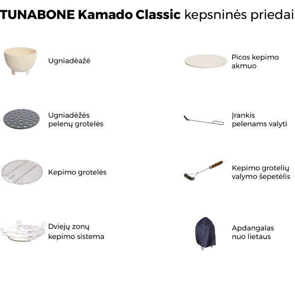 Kepsninė TunaBone Kamado 26 colių XL dydžio, žalia - 6