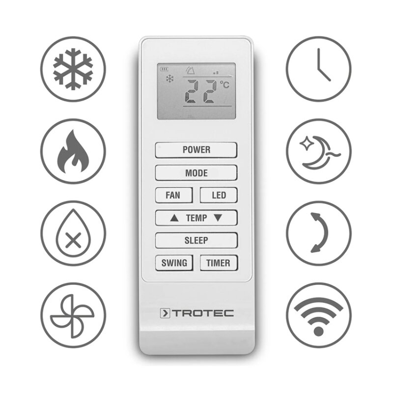 Oro kondicionierius monoblokas (be išorinio bloko) su Wi-Fi Trotec PAC-W 2650 SH 25-00910 - 8