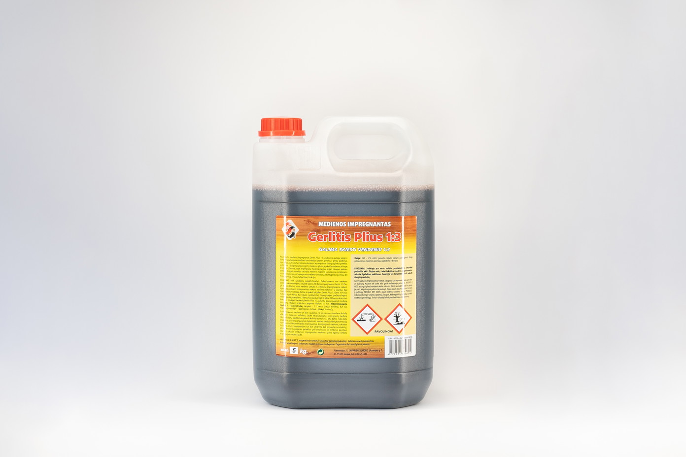 Medienos impregnantas GERLITIS PLIUS 1:3 rudos sp. , 5 kg-0