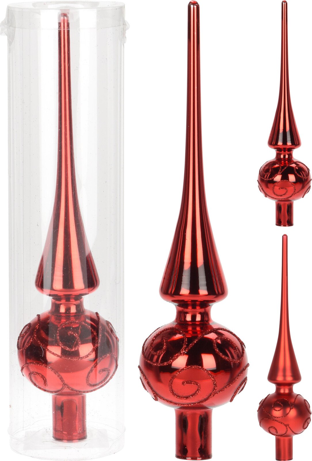 Eglės viršūnė GLASS, raudonos sp., 2 rūšys, 25 cm