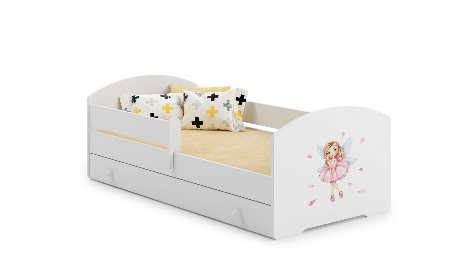 Vaikiška lova su stalčiumi LUK Bar Fairy, 140x70 cm
