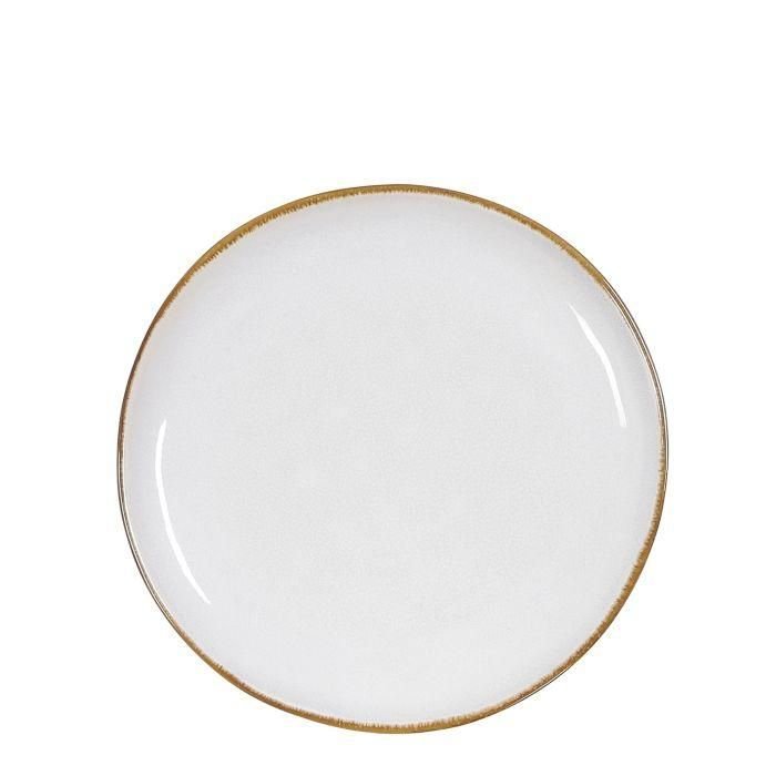 Desertinė lėkštė TABO, baltos/ auksinės sp, ø20,5 cm