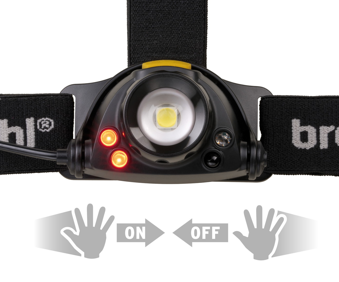 LED žibintas ant galvos BRENNENSTUHL, IP44, 400lm, įkraunamas USB-1