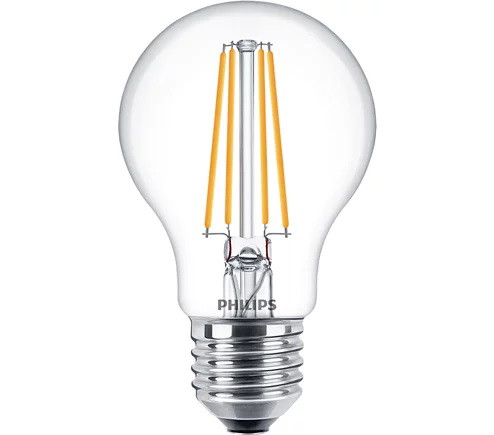 LED lemputė PHILIPS Classic, A60, E27, 7W (=60W), 2700K, 806 lm, filamentinė, šiltai baltos sp.-0