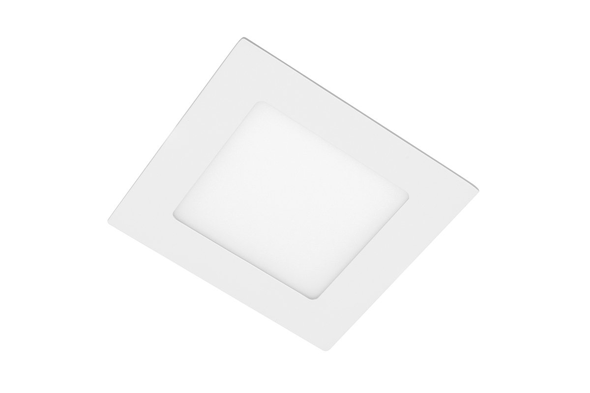 Įleidžiama LED panelė GTV MATIS, IP44, 3 W, 200 lm, 4000 K, baltos sp., kvadrato f., 8,6 x 8,6 cm