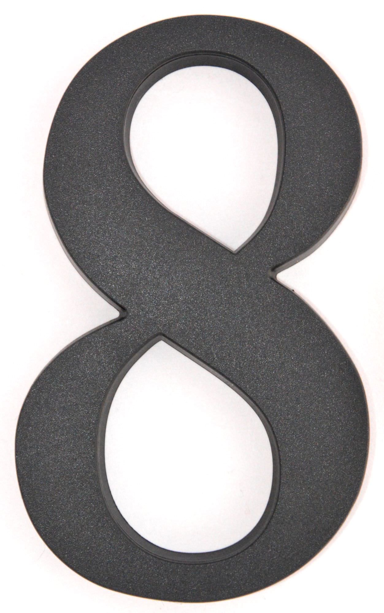Buto numeris 8, 190 mm, plastikinis, juodos sp.-0