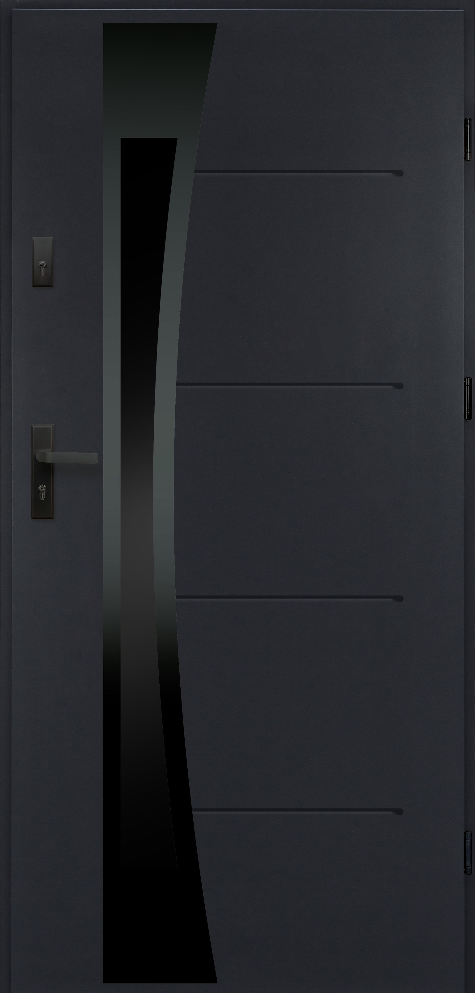 Lauko durys RADEX S68 ASTERIA, su šešėliniu stiklu, antracito sp., 951 x 2037 mm, kairė-0