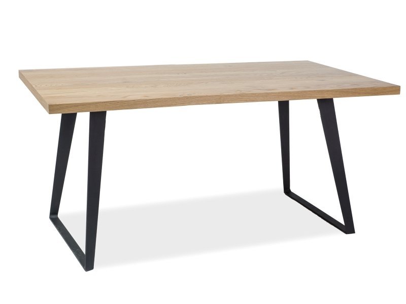 Valgomojo stalas FALCON, 150 x 90, ąžuolo/juoda