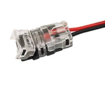LED juostos jungtis EUROLIGHT, 2 kontaktų, 5A, 8 mm pločio j., su laidu,24,3x12,6x7,7 mm-0