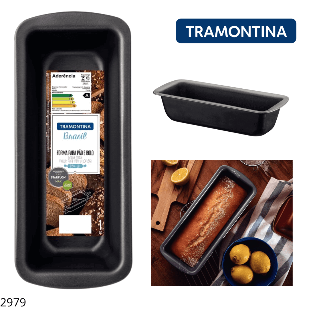 Duonos kepimo forma nepridegančia danga TRAMONTINA BRASIL 22 x 10 x 7 cm, įvairių dizainų - 3