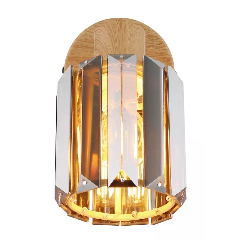 Taškinis šviestuvas GLOBO RUN, 1xE14 max 1x40W, dūmų spalvos K5 kristalai, 9x15x16,7cm - 3