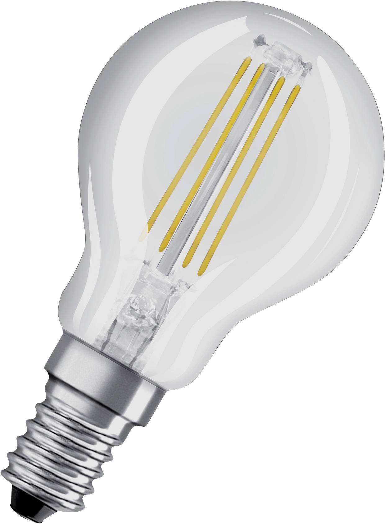 LED lemputė OSRAM Filament, E14, P40, burbuliuko formos, 4W, 4000K, 470lm, non-dim,skaidri