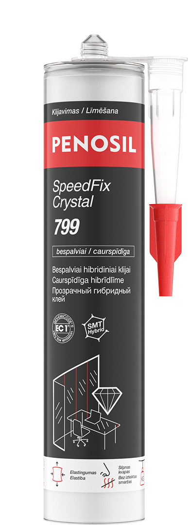 Hibridiniai klijai PENOSIL SPEEDFIX CRYSTAL 799, bespalvis, 290 ml