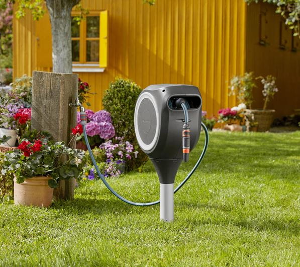 Laistymo žarnos ir ritės komplektas GARDENA ROLLUP M, su smeige, 20 m, 11 mm žarna - 4