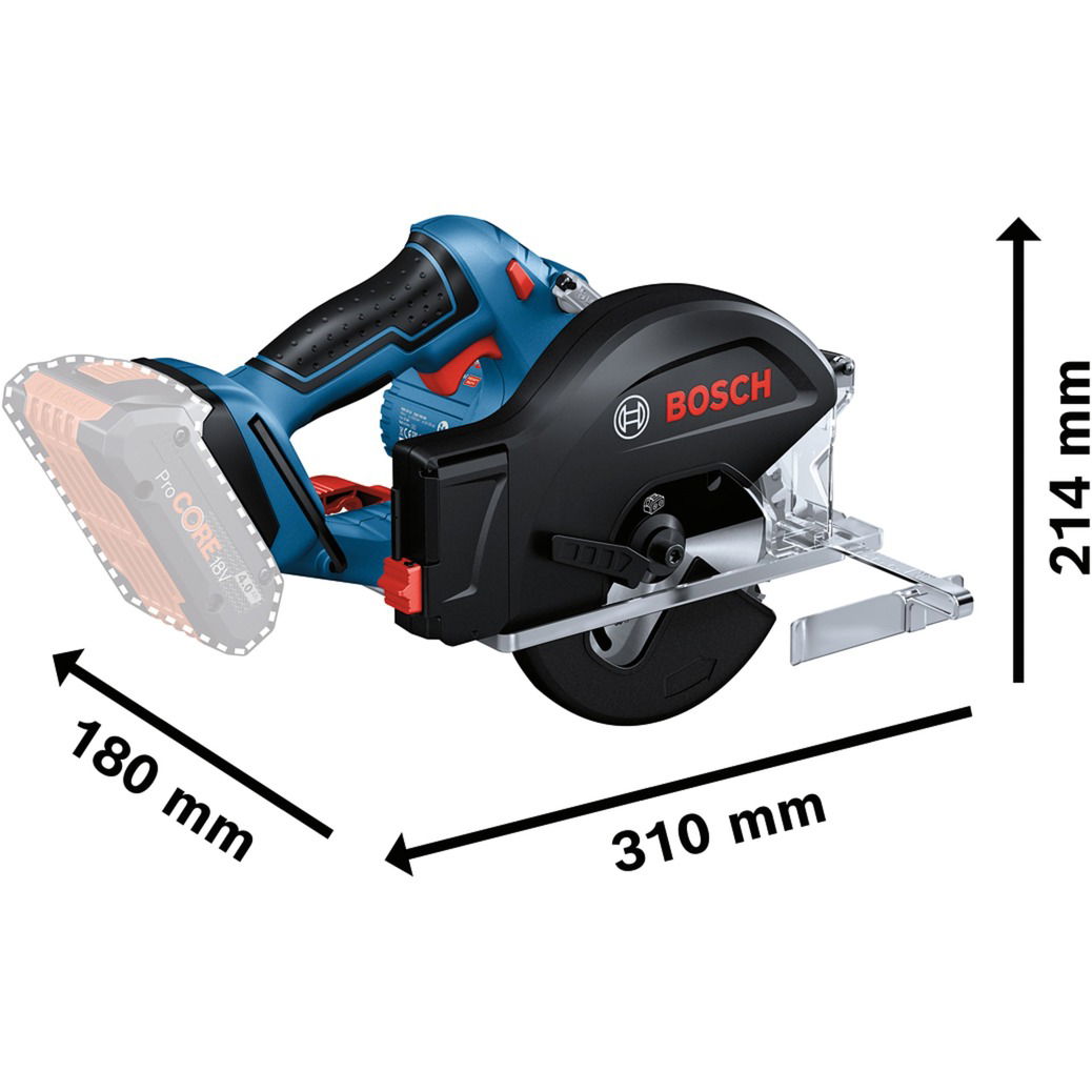 Akumuliatorinis diskinis pjūklas BOSCH PRO GKM 18V-50 solo (be akum.)-1