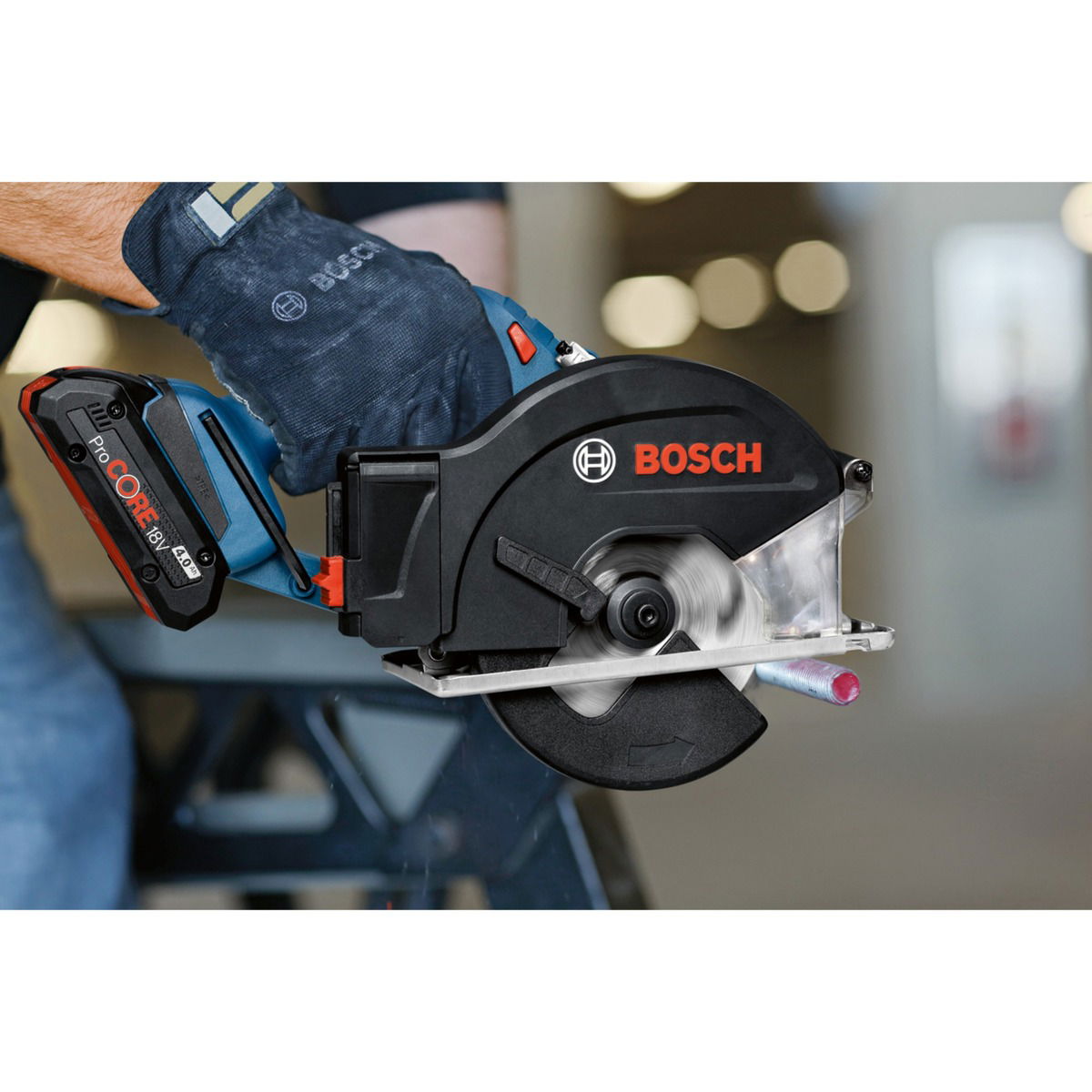 Akumuliatorinis diskinis pjūklas BOSCH PRO GKM 18V-50 solo (be akum.) - 3